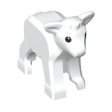 LEGO Lammetje met Zwarte Ogen WIT