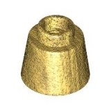 LEGO Cone 1 1/6x1 1/6x2/3 GOUDKLEURIG (100 stuks)
