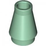 LEGO Cone 1x1 ZANDGROEN (100 stuks)