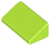 LEGO Dakpan 30 1x2x2/3 LIMEGROEN (100 stuks)