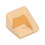 LEGO Dakpan 30 1x1 TRANSPARANT ORANJE (100 stuks)