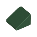 LEGO Dakpan 30 1x1 DONKERGROEN (100 stuks)