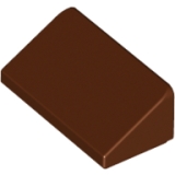 LEGO Dakpan 30 1x2x2/3 BRUIN (100 stuks)