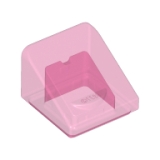 LEGO Dakpan 30 1x1 TRANSPARANT DONKERROZE (100 stuks)