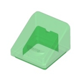 LEGO Dakpan 30 1x1 TRANSPARANT GROEN (100 stuks)