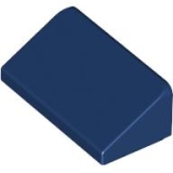 LEGO Dakpan 30 1x2x2/3 DONKERBLAUW (100 stuks)