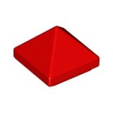 LEGO Dakpan 45 1x1x2/3 Piramide ROOD (100 stuks)