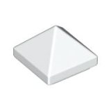 LEGO Dakpan 45 1x1x2/3 Piramide WIT (100 stuks)