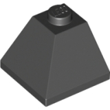 LEGO Dakpan 45 2x2 Hoek ZWART (100 stuks)