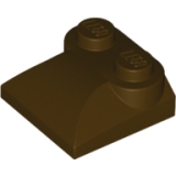 LEGO Dakpan Curved 2x2x2/3 2 noppen DONKERBRUIN (100 stuks)