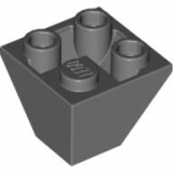 LEGO Inverted Slope 45 2x2 Double Convex DONKERGRIJS (100 stuks)