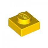 LEGO Plaat 1x1 GEEL (100 stuks)