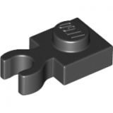 LEGO Plaat 1x1 met Clip Verticaal ZWART (100 stuks)