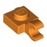 LEGO Plaat 1x1 met Clip Horizontaal ORANJE (100 stuks)