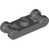 LEGO Plaat 1x1 met Hendels op Eind DONKERGRIJS (100 stuks)