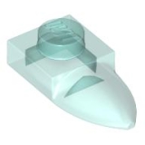 LEGO Plaat 1x1 met Tand TRANS LICHTBLAUW (100 stuks)