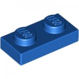 LEGO Plaat 1x2 BLAUW (100 stuks)