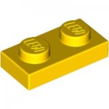 LEGO Plaat 1x2 GEEL (100 stuks)