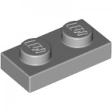 LEGO Plaat 1x2 LICHTGRIJS (100 stuks)