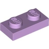 LEGO Plaat 1x2 LICHTLAVENDEL (100 stuks)