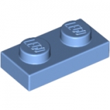 LEGO Plaat 1x2 LICHTBLAUW (100 stuks)