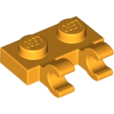 LEGO Plaat 1x2 met Clips Horizontaal OKERGEEL (100 stuks)