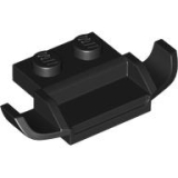 LEGO Plaat 1x2 met Spoiler ZWART (100 stuks)