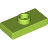 LEGO Plaat 1x2 met Nop LIMEGROEN (100 stuks)