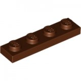LEGO Plaat 1x4 BRUIN (100 stuks)