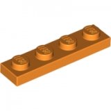 LEGO Plaat 1x4 ORANJE (100 stuks)