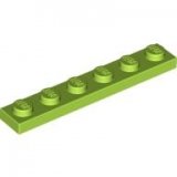 LEGO Plaat 1x6 LIMEGROEN (100 stuks)