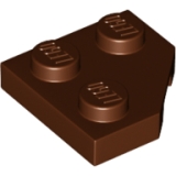 LEGO Plaat 2x2 Hoek Wedge BRUIN (100 stuks)
