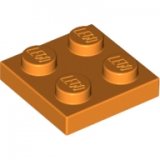 LEGO Plaat 2x2 ORANJE (100 stuks)