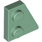 LEGO Plaat 2x2 Wedge Rechts ZANDGROEN (100 stuks)