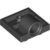 LEGO Plaat 2x2 met Pin Gat ZWART (100 stuks)
