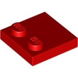 LEGO Plaat 2x2 met 2 Noppen ROOD (100 stuks)