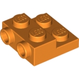 LEGO Plaat 2x2x2/3 met Zij-noppen ORANJE (100 stuks)