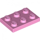 LEGO Plaat 2x3 LICHTROZE (100 stuks)