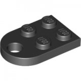 LEGO Plaat 2x3 met Gat ZWART (100 stuks)
