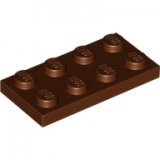 LEGO Plaat 2x4 BRUIN (100 stuks)