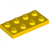 LEGO Plaat 2x4 GEEL (100 stuks)