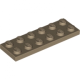 LEGO Plaat 2x6 DONKERBEIGE (100 stuks)