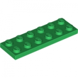 LEGO Plaat 2x6 GROEN (100 stuks)