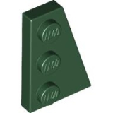 LEGO Plaat 3x2 Wedge Rechts DONKERGROEN (100 stuks)