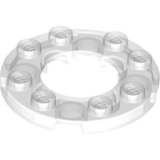 LEGO Plaat Rond 4x4 Open TRANSPARANT (100 stuks)
