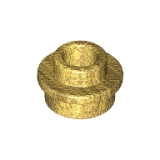 LEGO Plaat Rond 1x1 Open Nop GOUDKLEURIG (100 stuks)