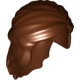 LEGO Pruik Vrouw Halflang BRUIN  (10 stuks)