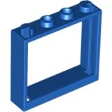 LEGO Raamvenster 1x4x3 BLAUW (100 stuks)
