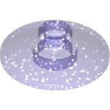 LEGO Radar 2x2 GLITTER TRANSPARANT PAARS (100 stuks)