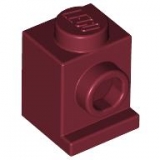 LEGO Steen 1x1 Koplamp DONKERROOD (100 stuks)